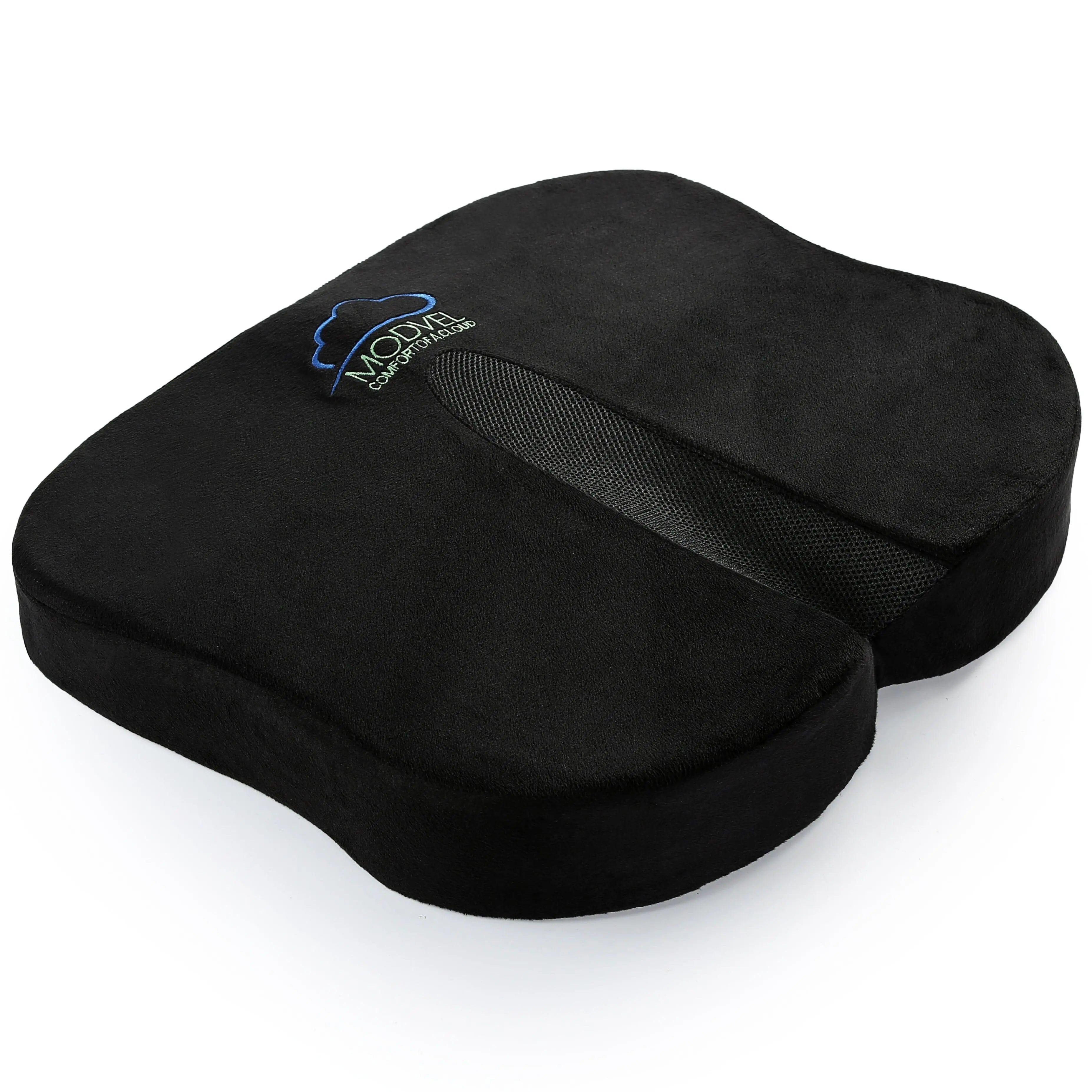 Plixio Memory Foam Seat Cushion and Lumbar Back Support Pillow- Chair Pillow for Sciatica, Coccyx, Back & Tailbone Pain