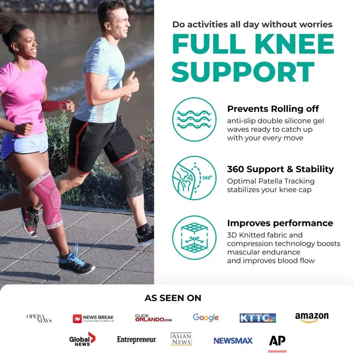 Modvel Knee Brace for Knee Pain Relief, Joint Stability and Recovery | Knee Sleeves with Patella Gel and Side Support