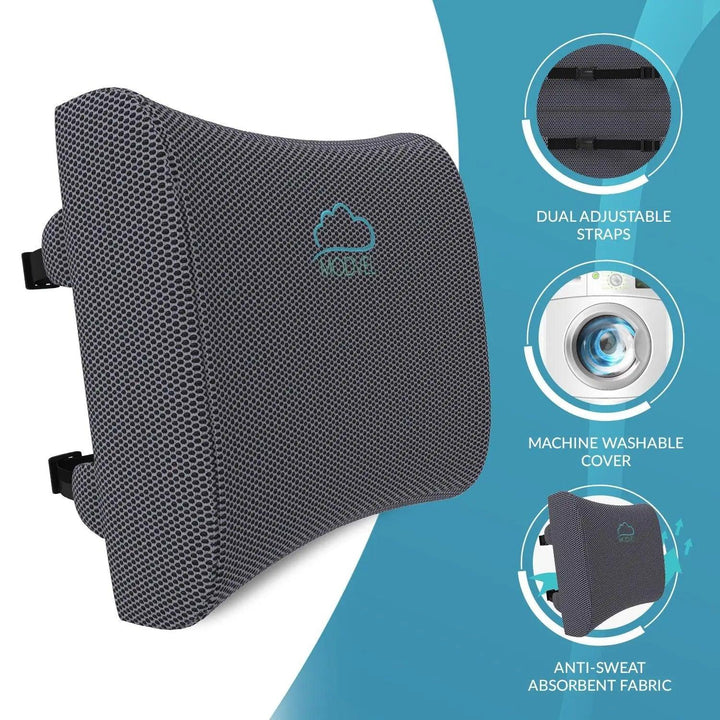 Modvel Lower Back Cushion Posture Corrector & Lumbar Support for Office Chair