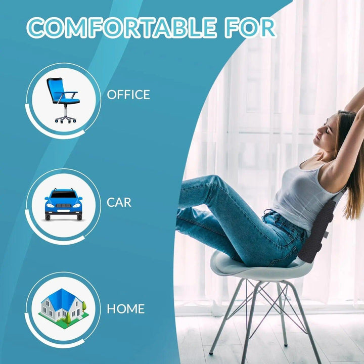 Vive Lumbar Roll - Cervical Cushion Support Pillow - Lower Back Pain Relief  in Car, Office Chair, Computer - Firm Ergonomic Mesh Portable Travel  Bolster - Thoracic Low Rest Posture Corrector Seat Pad