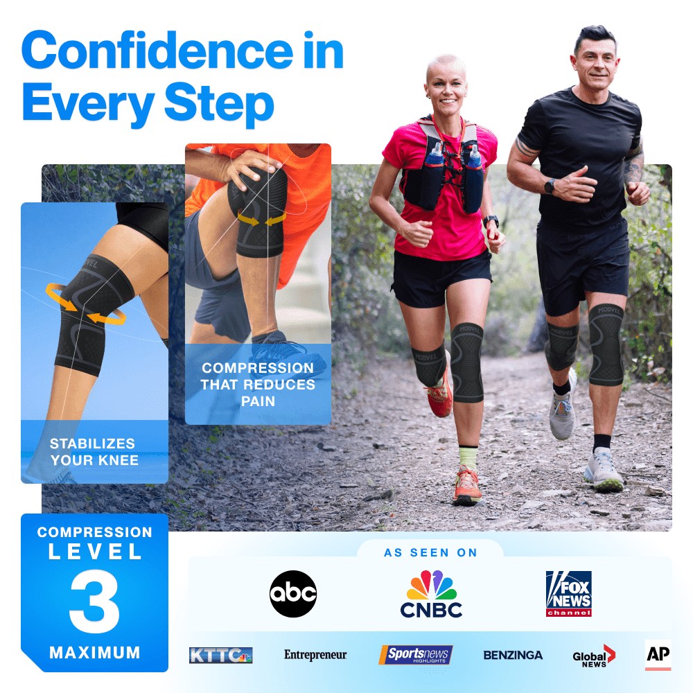 Modvel 2-Pack Compression Knee Sleeves – All-Day Support & Pain Relief knee compression sleeve Modvel 