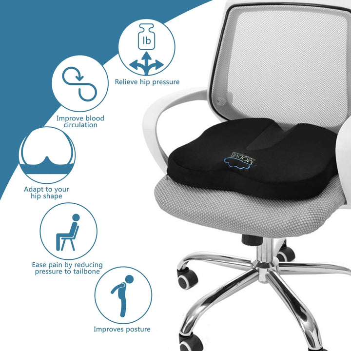 Modvel - The Original Gel Seat Cushion for Desk Chair, Enhances Posture and  Support, Non-Slip Bottom, Ideal Tailbone Cushions for Pressure Relief 