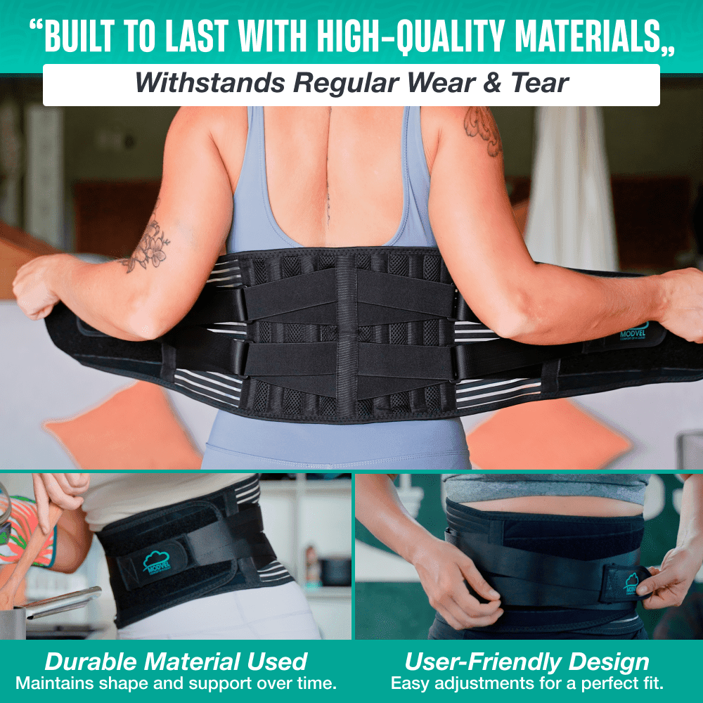 Modvel Back Brace with 6 Stays – Superior Stability and Pain Relief Modvel 