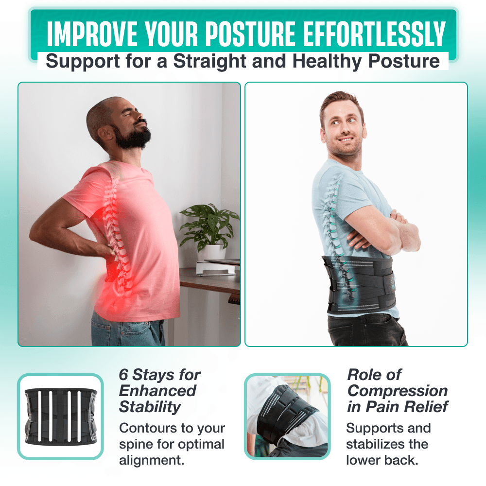 Modvel Back Brace with 6 Stays – Superior Stability and Pain Relief Modvel 