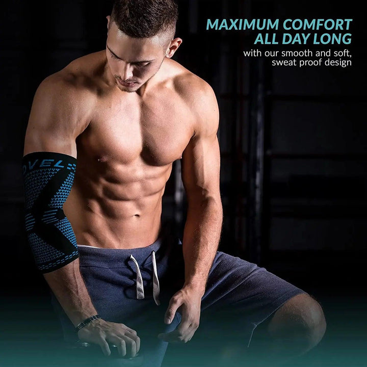 Elbow Compression Sleeves (2-Pack) – Daily Relief for Joint Pain & Strain