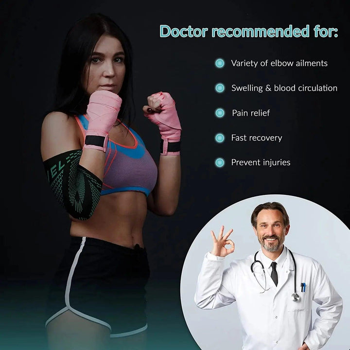 Elbow Compression Sleeves (2-Pack) – Daily Relief for Joint Pain & Strain