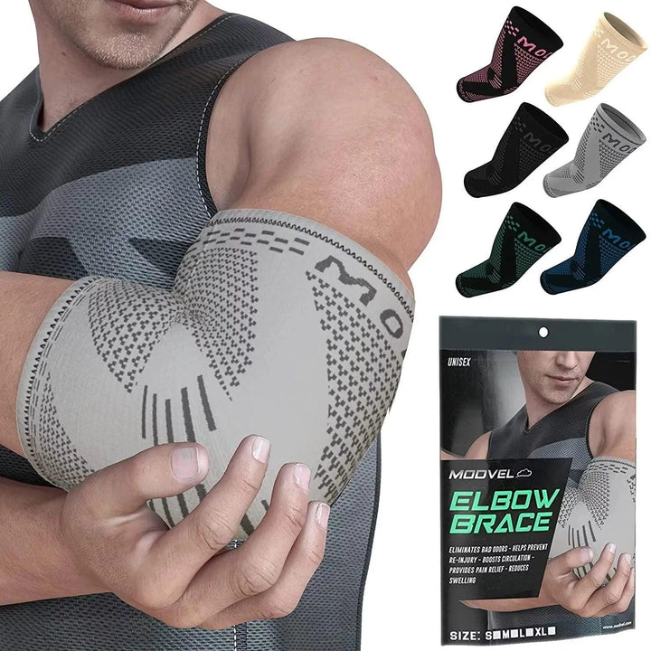 Elbow Compression Sleeves (2-Pack) – Daily Relief for Joint Pain & Strain