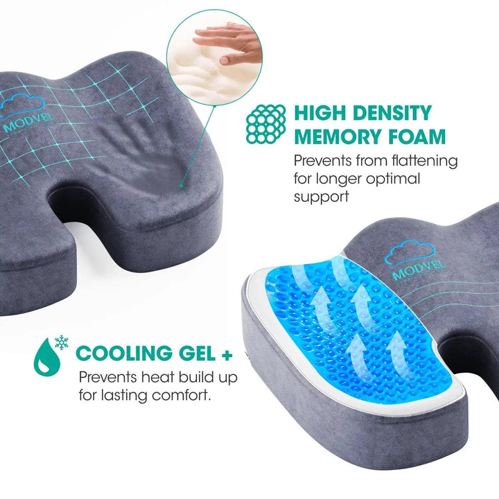 Harlov Memory Foam Seat/Chair Cushion with Cooling Gel Technology ~ ON