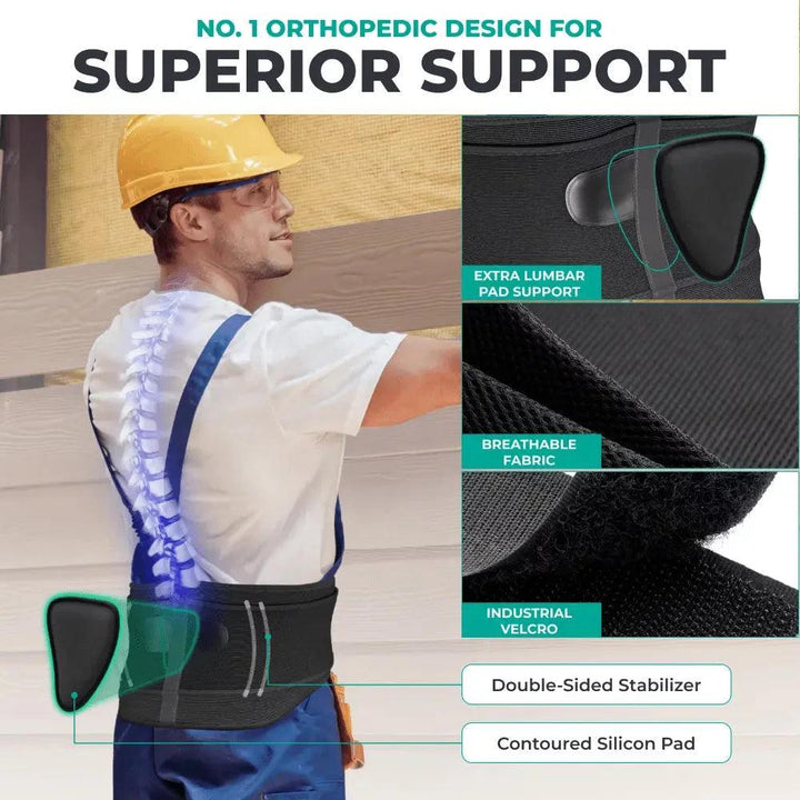 KDD Lower Back Brace, Adjustable Vertical Lumbar Support Belt