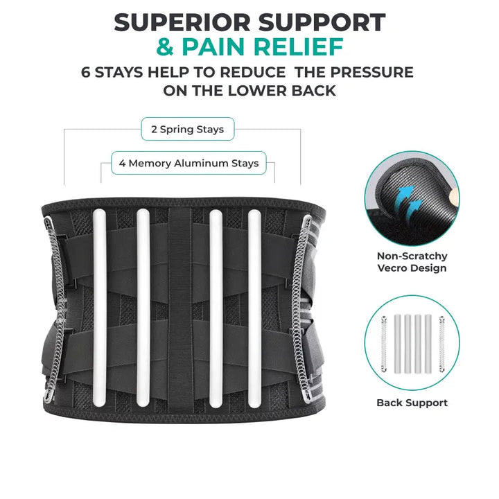 Breathable Compression Back Pain Relief Support Belt for Men