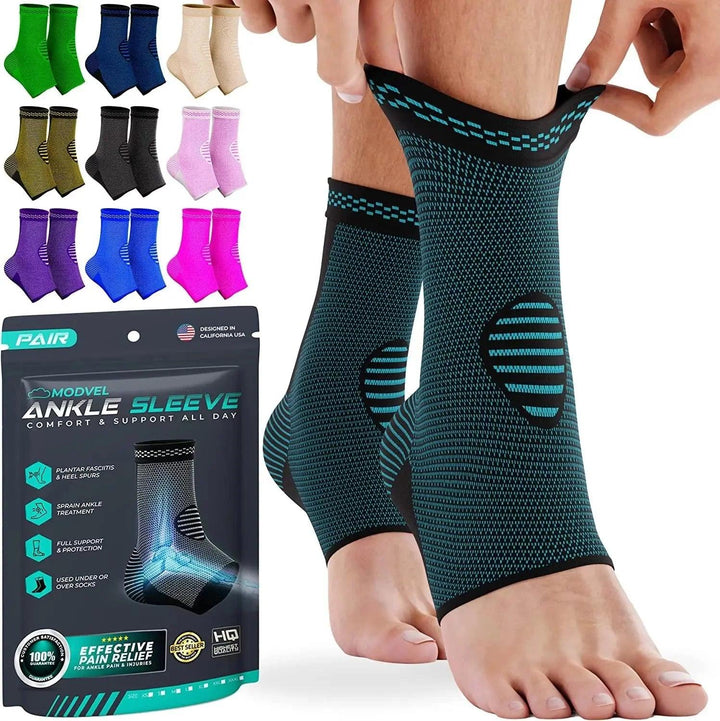 Modvel Ankle Brace | Ankle Support Sleeves for Pain relief, Stability, Injury Prevention and Recovery