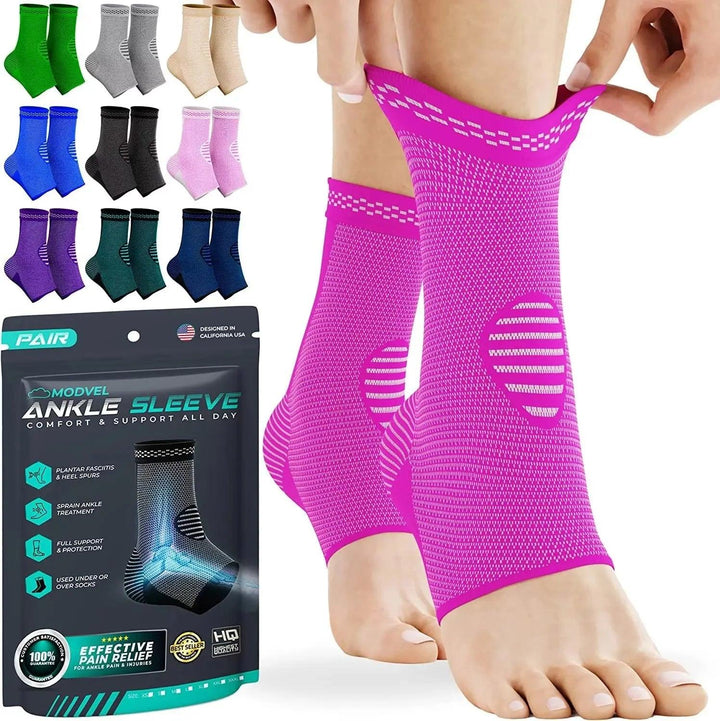 Modvel Ankle Brace | Ankle Support Sleeves for Pain relief, Stability, Injury Prevention and Recovery