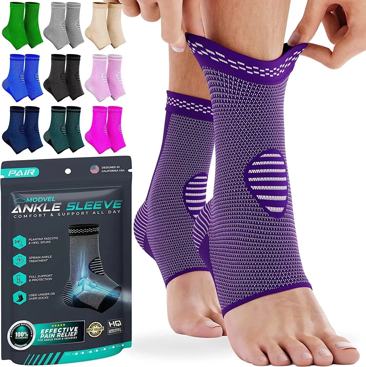 Ankle Support Compression Brace For Ankle Pain Relief, Recovery & Support