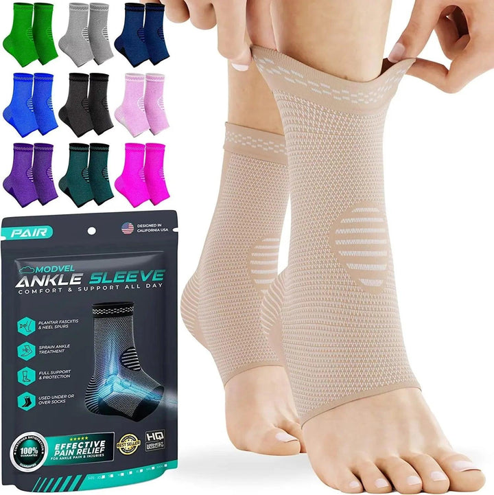 Modvel Ankle Brace | Ankle Support Sleeves for Pain relief, Stability, Injury Prevention and Recovery