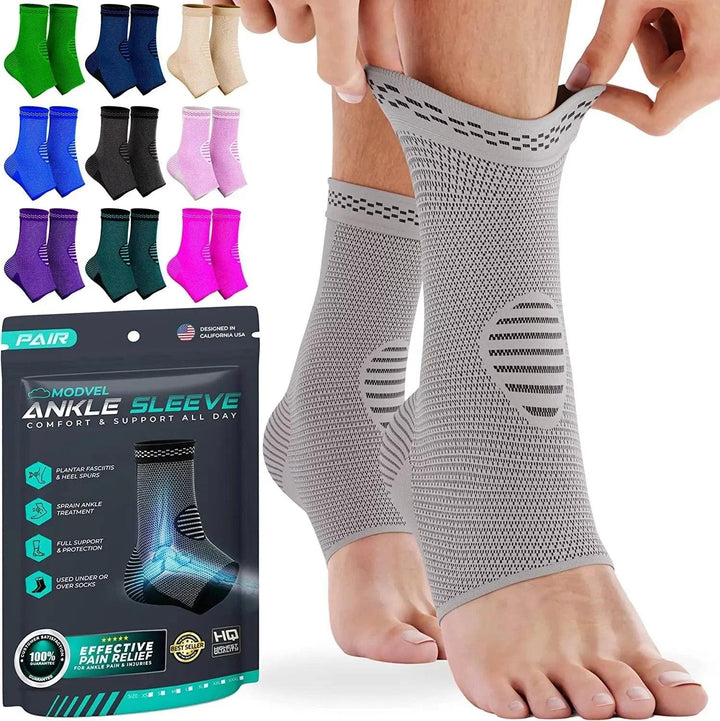 Modvel Ankle Brace | Ankle Support Sleeves for Pain relief, Stability, Injury Prevention and Recovery