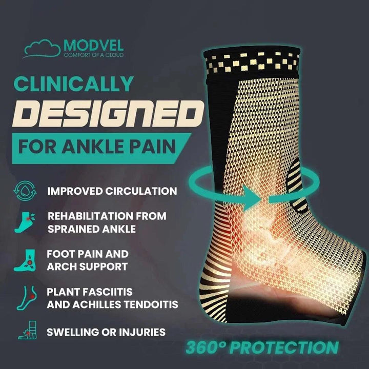 Modvel Ankle Brace | Ankle Support Sleeves for Pain relief, Stability, Injury Prevention and Recovery