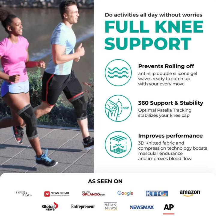 Modvel Knee Brace for Knee Pain Relief, Joint Stability and Recovery | Knee Sleeves with Patella Gel and Side Support