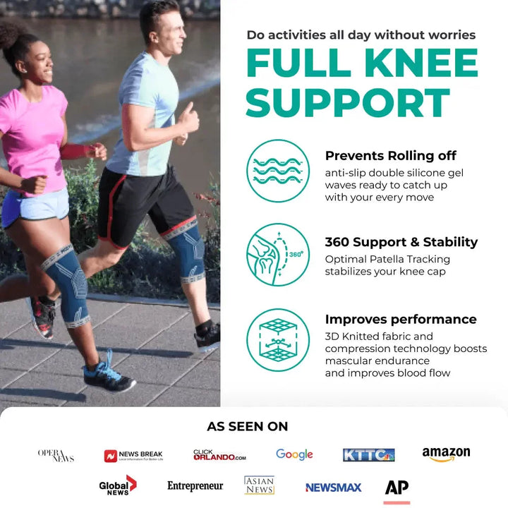 Modvel Knee Brace for Knee Pain Relief, Joint Stability and Recovery | Knee Sleeves with Patella Gel and Side Support