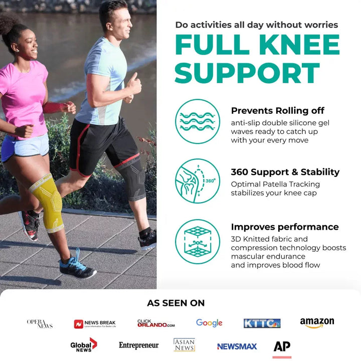 Modvel Knee Brace for Knee Pain Relief, Joint Stability and Recovery | Knee Sleeves with Patella Gel and Side Support